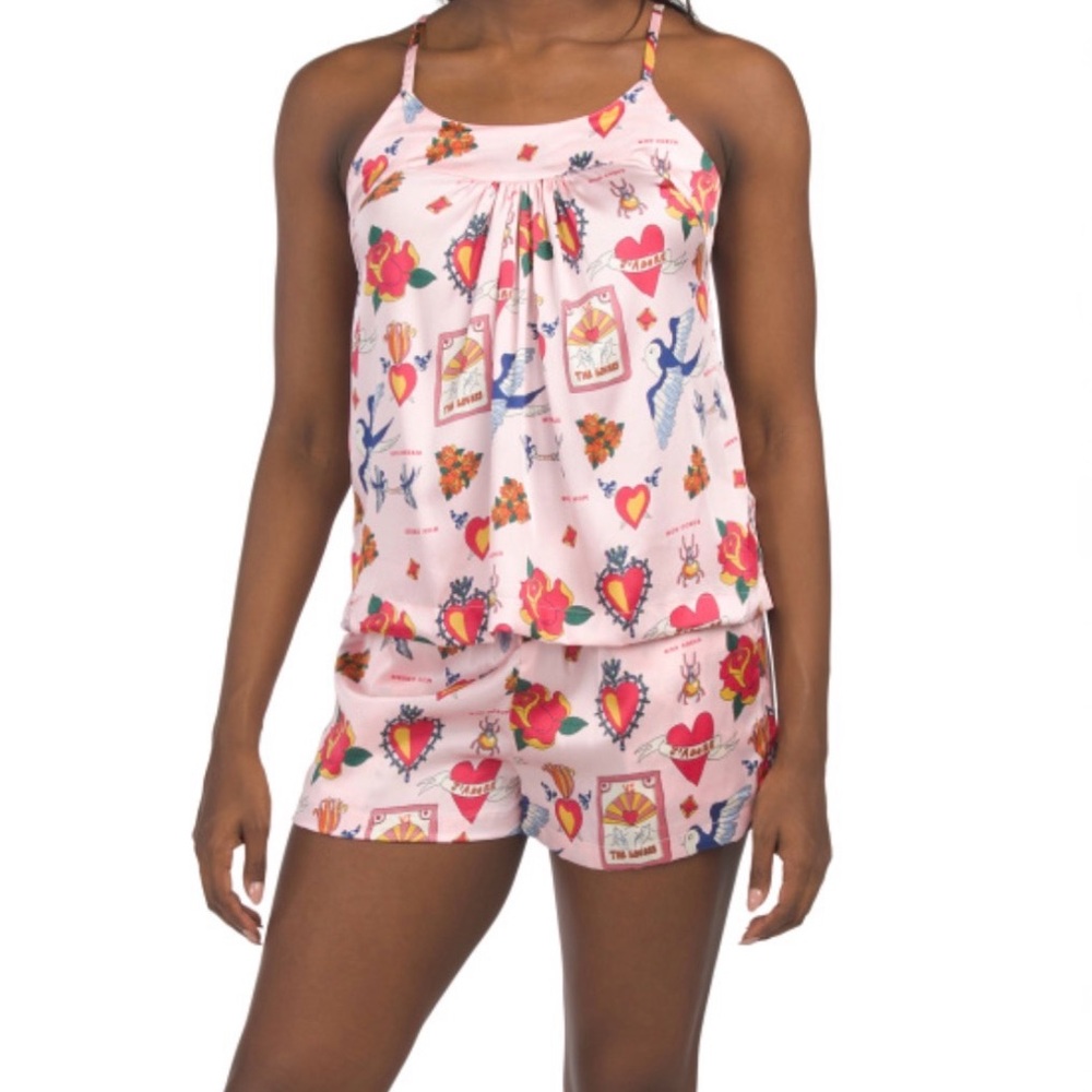 Their Nibs Mon Couer Camisole And Shorts Pajama Set Women’s Size Medium NWTS